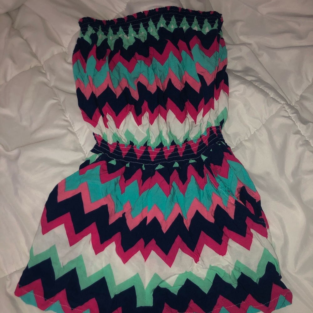 strapless romper